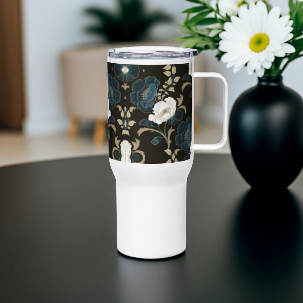 Mug de voyage Big Flowers avec anse