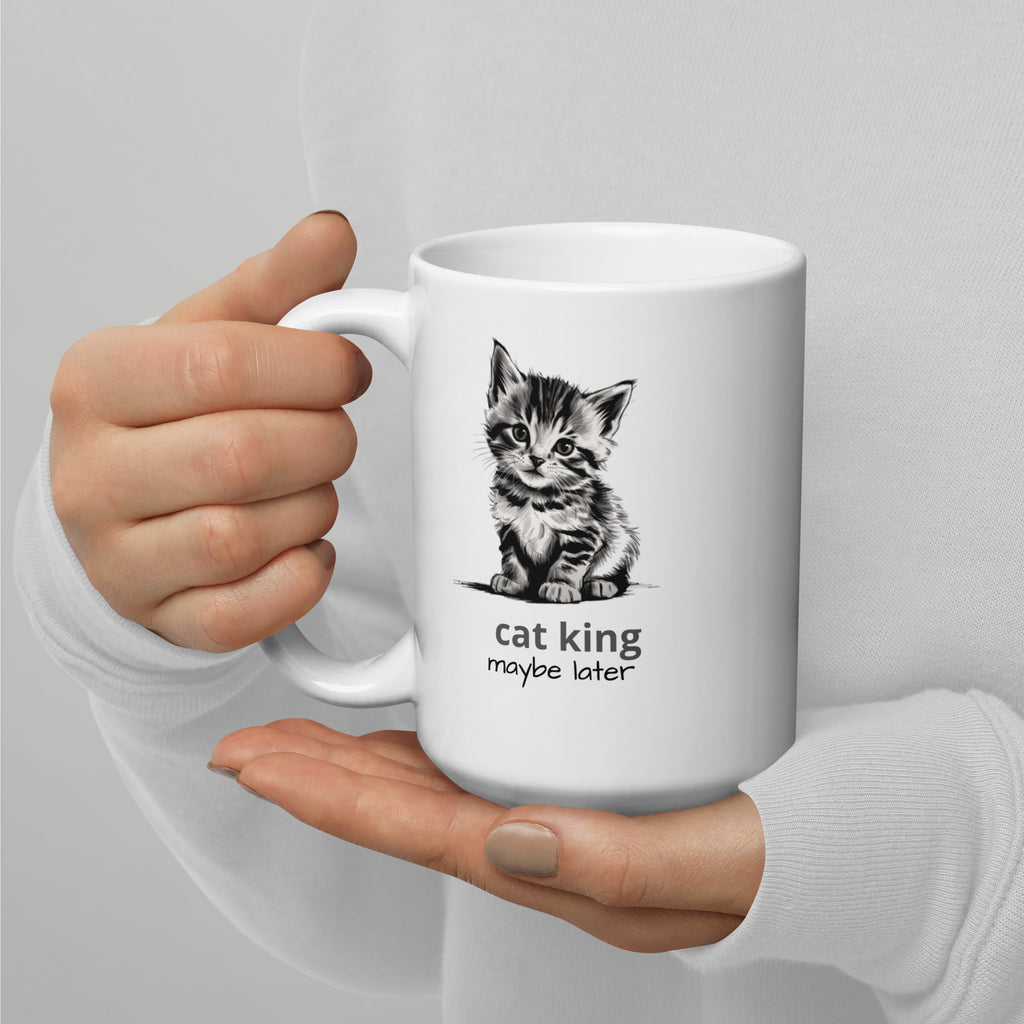 Cute Cat White glossy mug