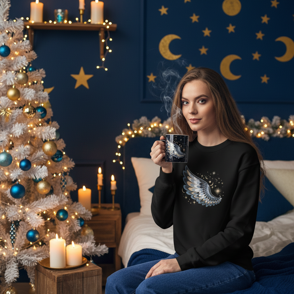 Sweat-shirt unisexe Night Wing