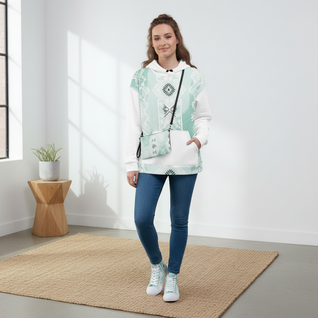 Borsa a tracolla con motivo tribale